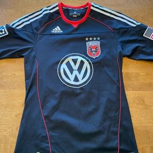 DC United soccer jersey adidas clima cool fabric size adult med.